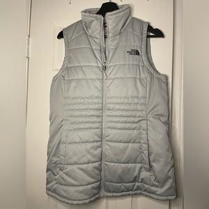 The North Face women’s gray puffer vest